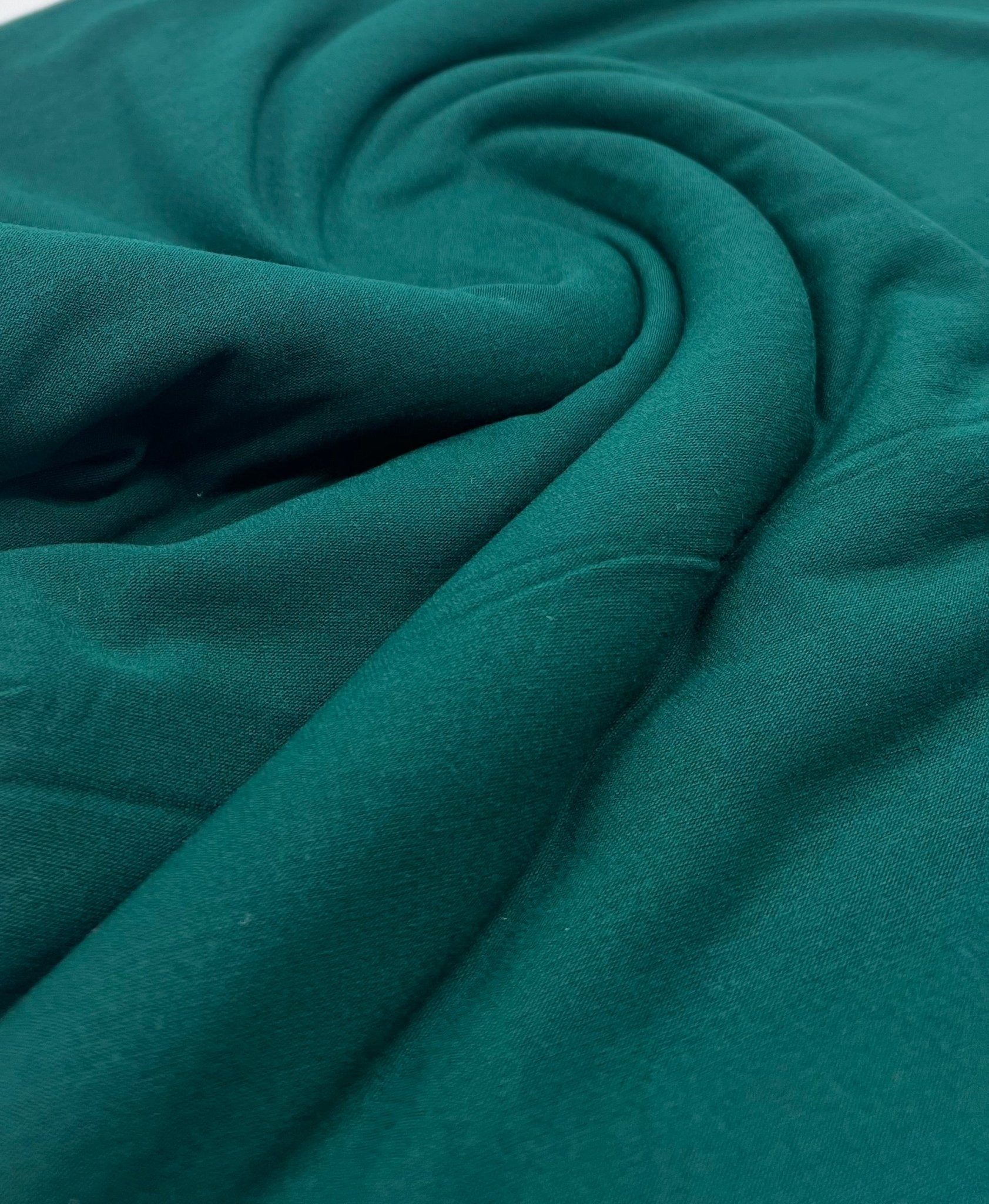 Plain Bottle Green Viscose Elastane Fabric 4 Way Stretch Jersey - T9 Fabrics