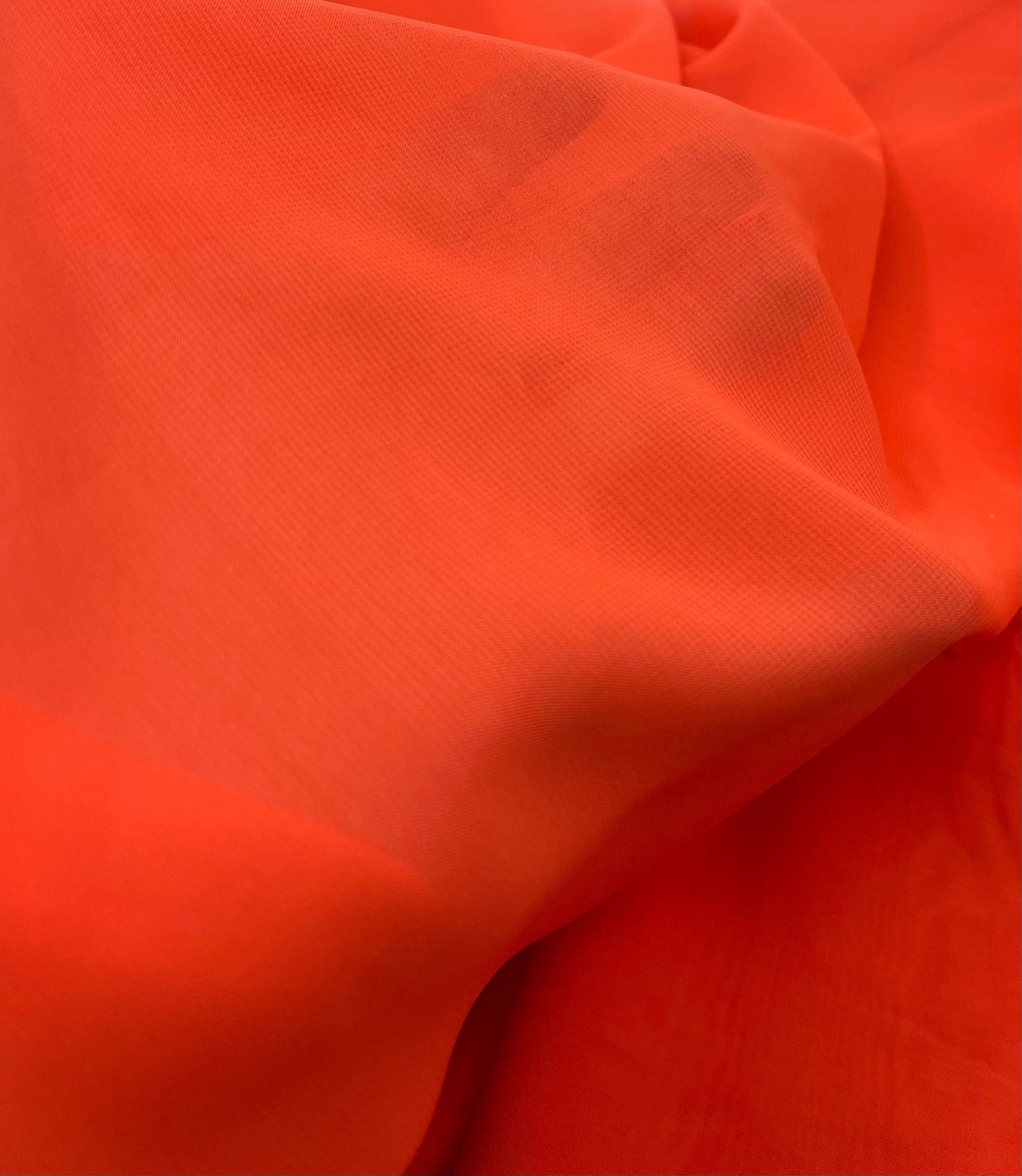 Plain Bright Coral Chiffon Sheer Dress Bridal Fabric - T9 Fabrics