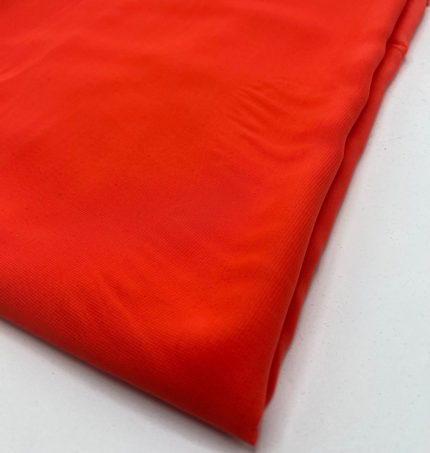 Plain Bright Coral Chiffon Sheer Dress Bridal Fabric - T9 Fabrics