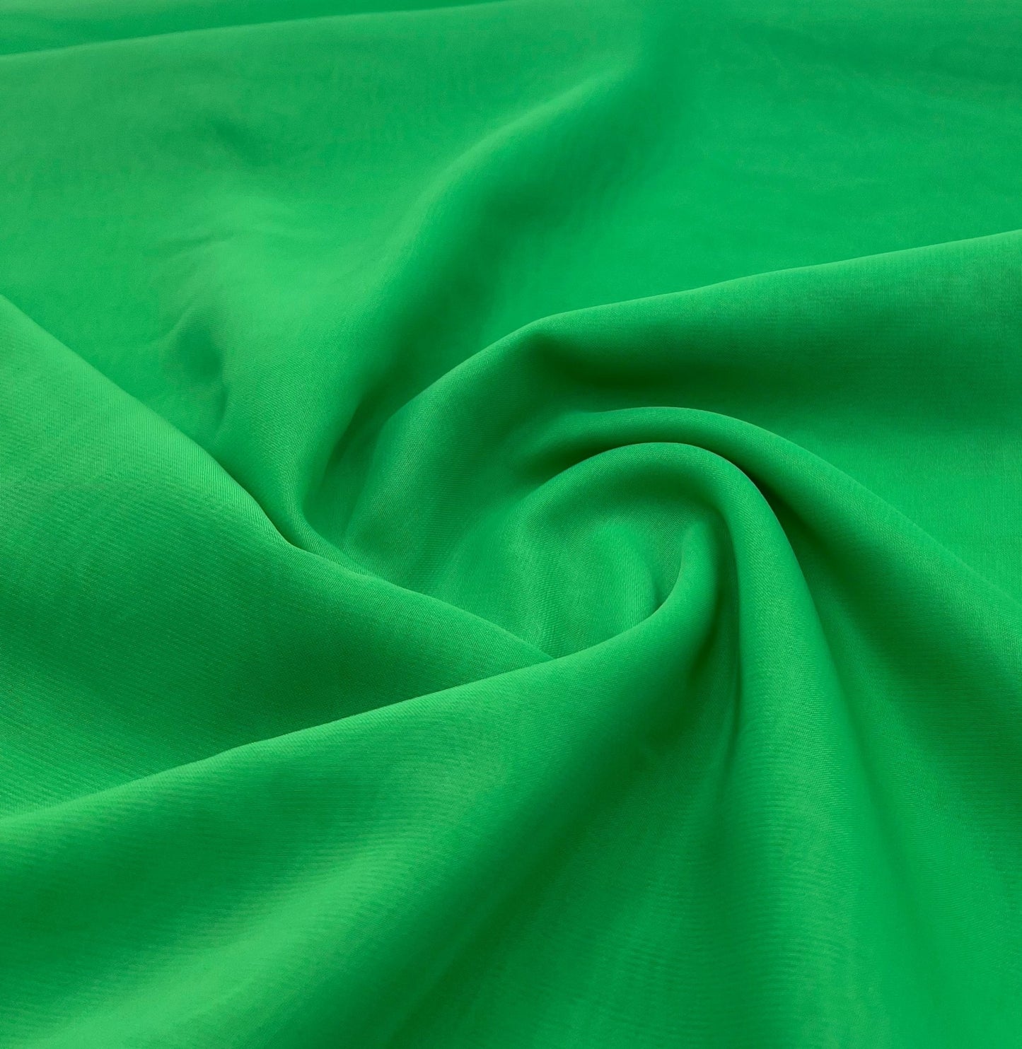 Plain Bright Green Chiffon Sheer Dress Bridal Fabric - T9 Fabrics
