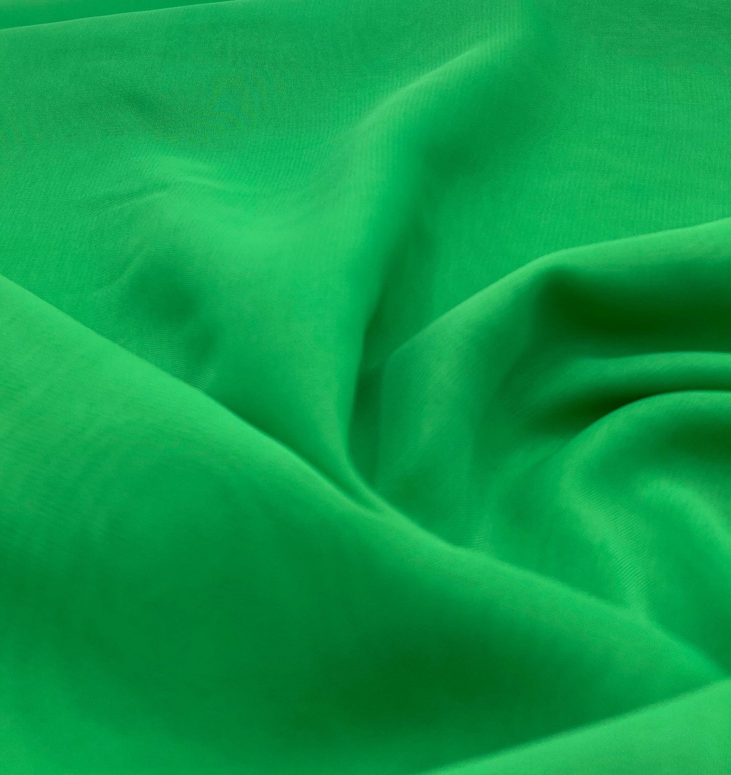Plain Bright Green Chiffon Sheer Dress Bridal Fabric - T9 Fabrics