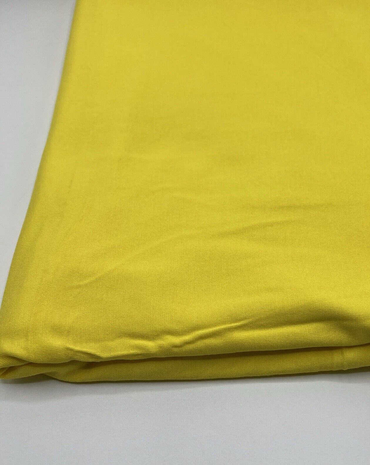 Plain Bright Yellow Viscose Elastane Fabric 4 Way Stretch Jersey - T9 Fabrics