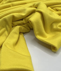 Plain Bright Yellow Viscose Elastane Fabric 4 Way Stretch Jersey - T9 Fabrics