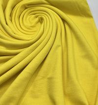 Plain Bright Yellow Viscose Elastane Fabric 4 Way Stretch Jersey - T9 Fabrics