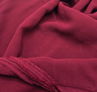Plain Burgundy Chiffon Sheer Dress Bridal Fabric - T9 Fabrics