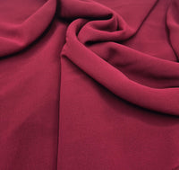 Plain Burgundy Chiffon Sheer Dress Bridal Fabric - T9 Fabrics