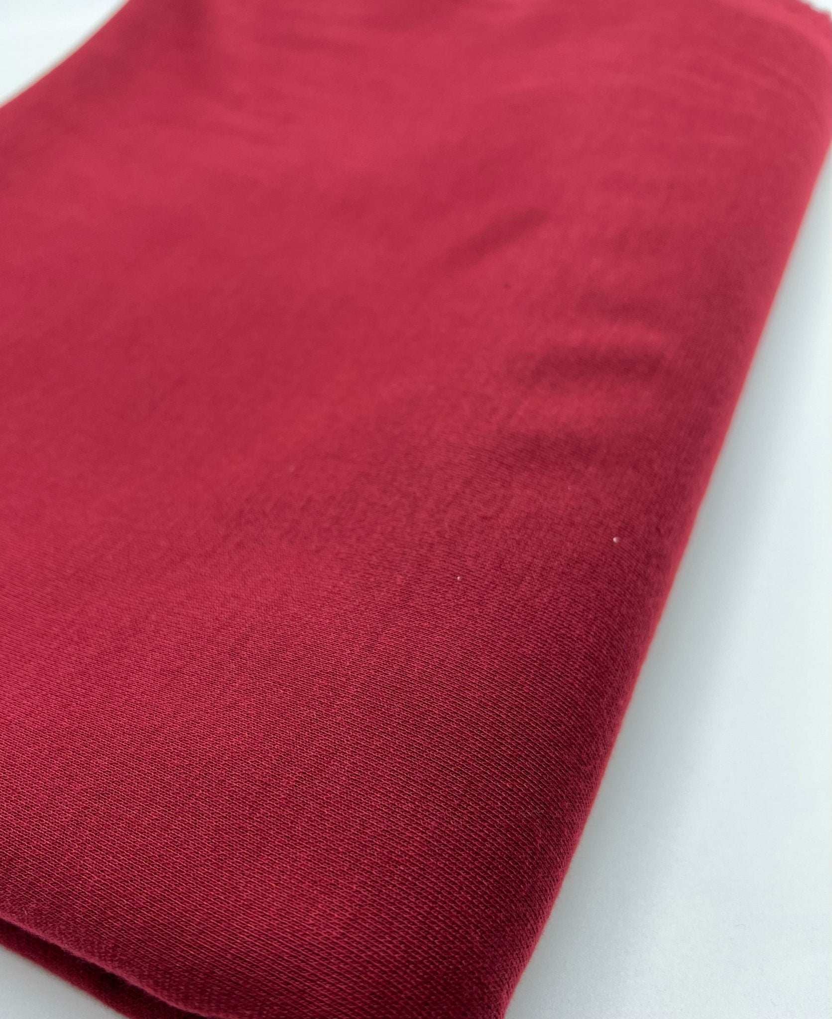 Plain Burgundy Ponte 2 Way Stretch Fabric - T9 Fabrics
