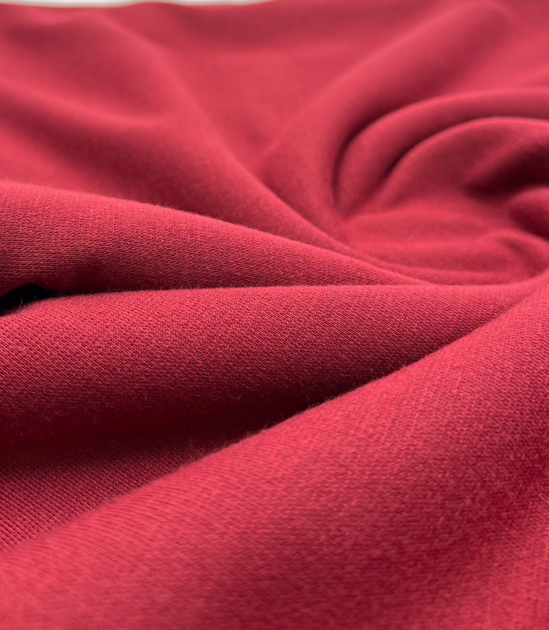 Plain Burgundy Ponte 2 Way Stretch Fabric - T9 Fabrics