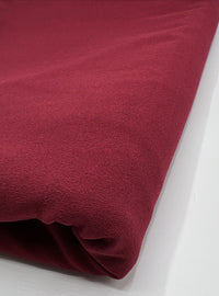 Plain Burgundy Scuba Crepe Stretch Jersey Fabric 4 Way Stretch - T9 Fabrics