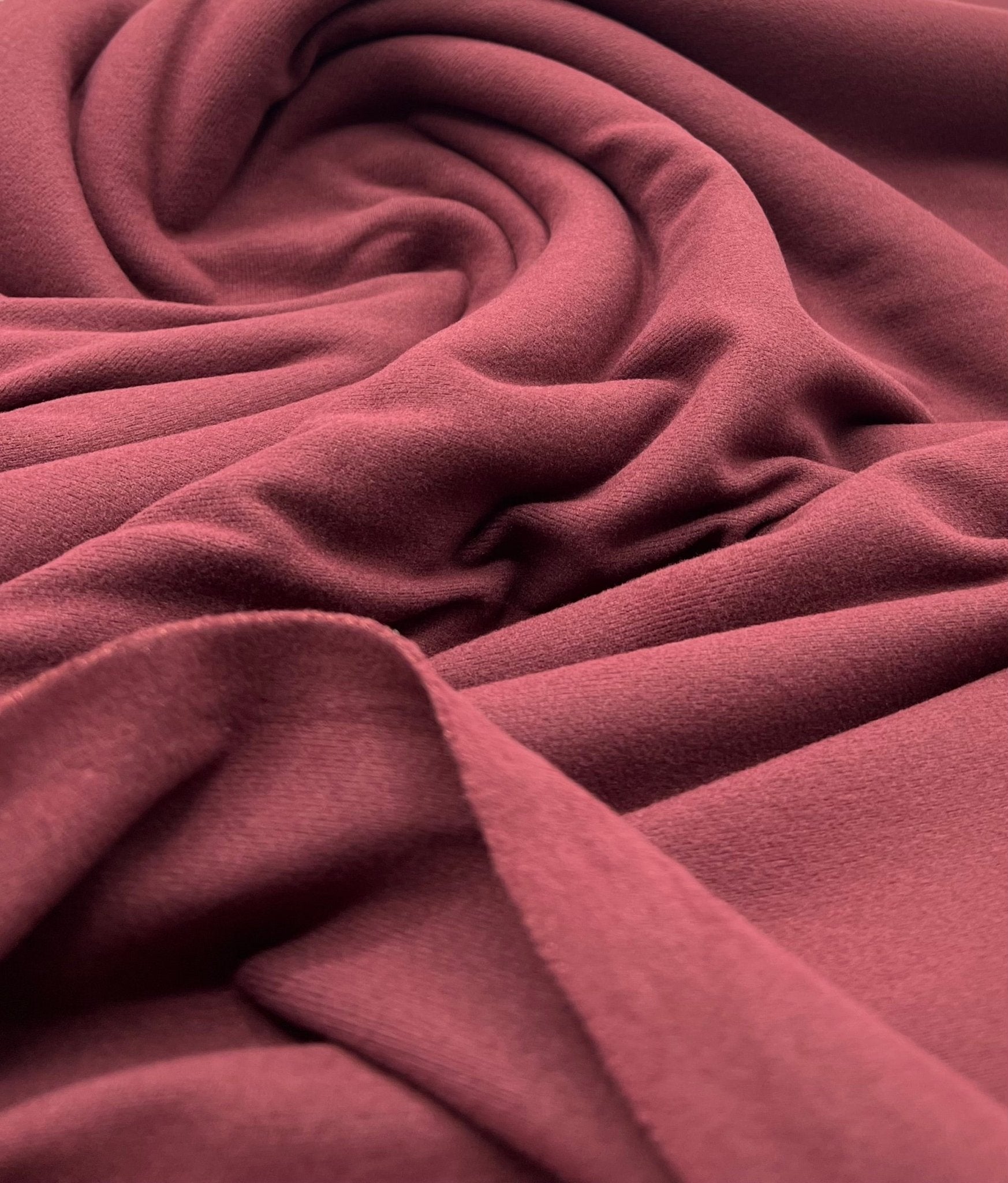 Plain Burgundy Ultra Super Soft 4 Way Stretch Fabric - T9 Fabrics