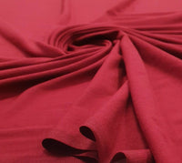 Plain Burgundy Viscose Elastane Fabric 4 Way Stretch Jersey - T9 Fabrics