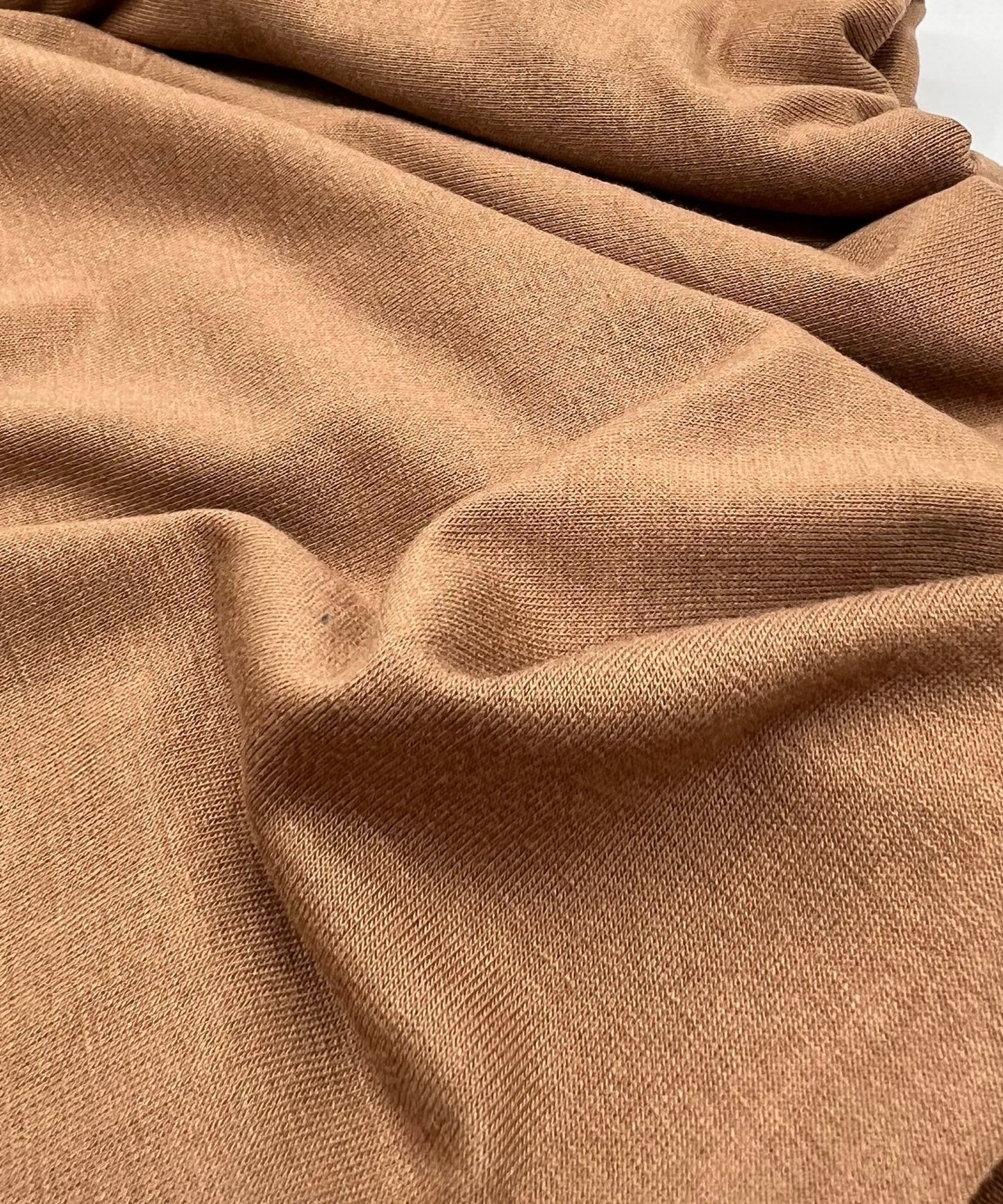 Plain Camel Viscose Elastane Fabric 4 Way Stretch Jersey - T9 Fabrics