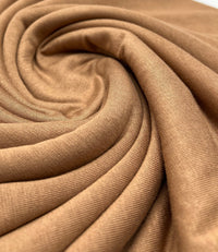 Plain Camel Viscose Elastane Fabric 4 Way Stretch Jersey - T9 Fabrics