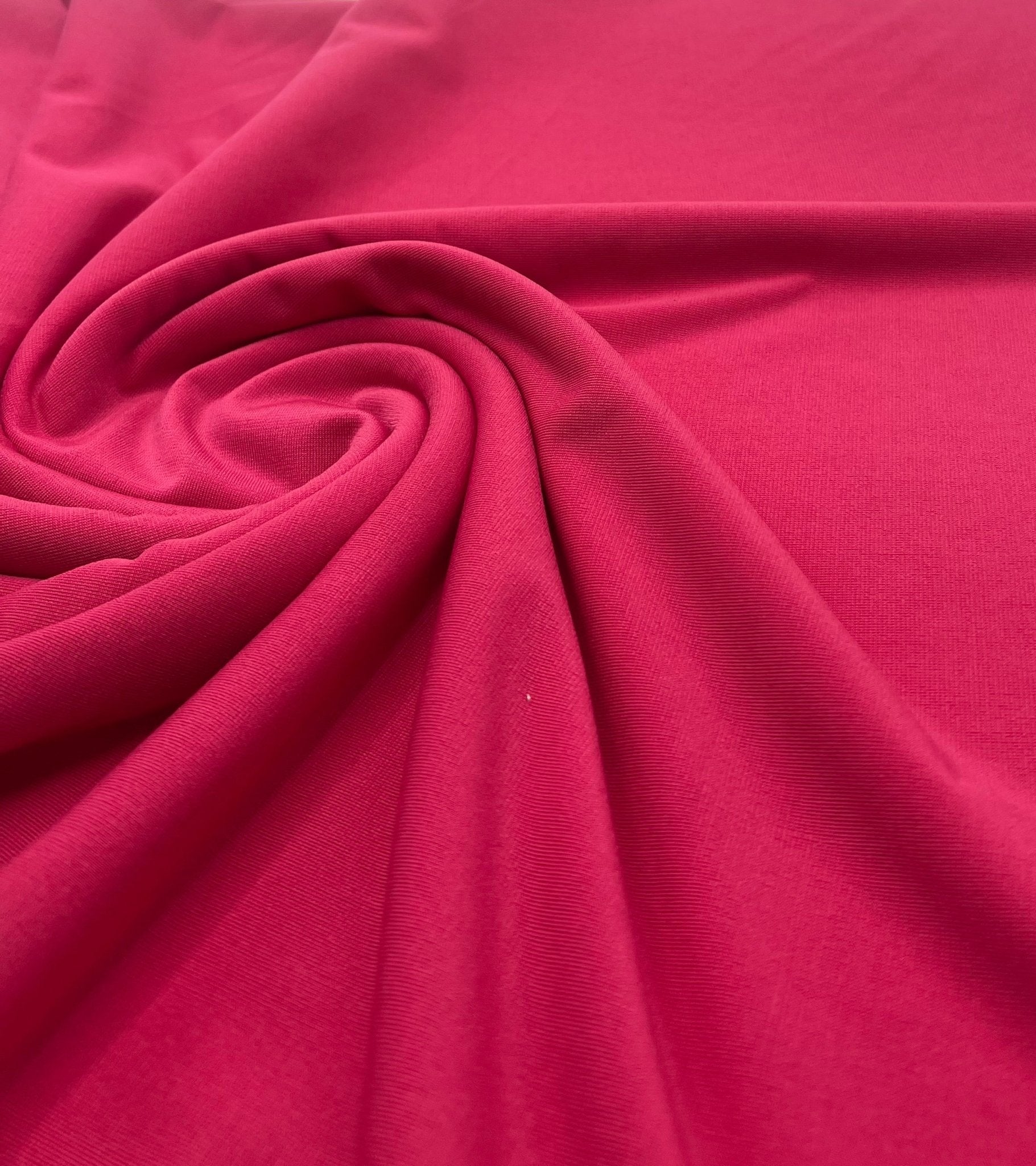 Plain Cerise Hot Pink ITY 4 Way Stretch Fabric - T9 Fabrics