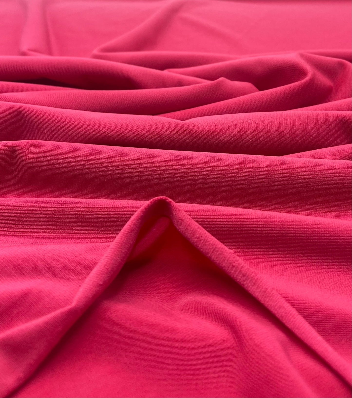 Plain Cerise Hot Pink ITY 4 Way Stretch Fabric - T9 Fabrics