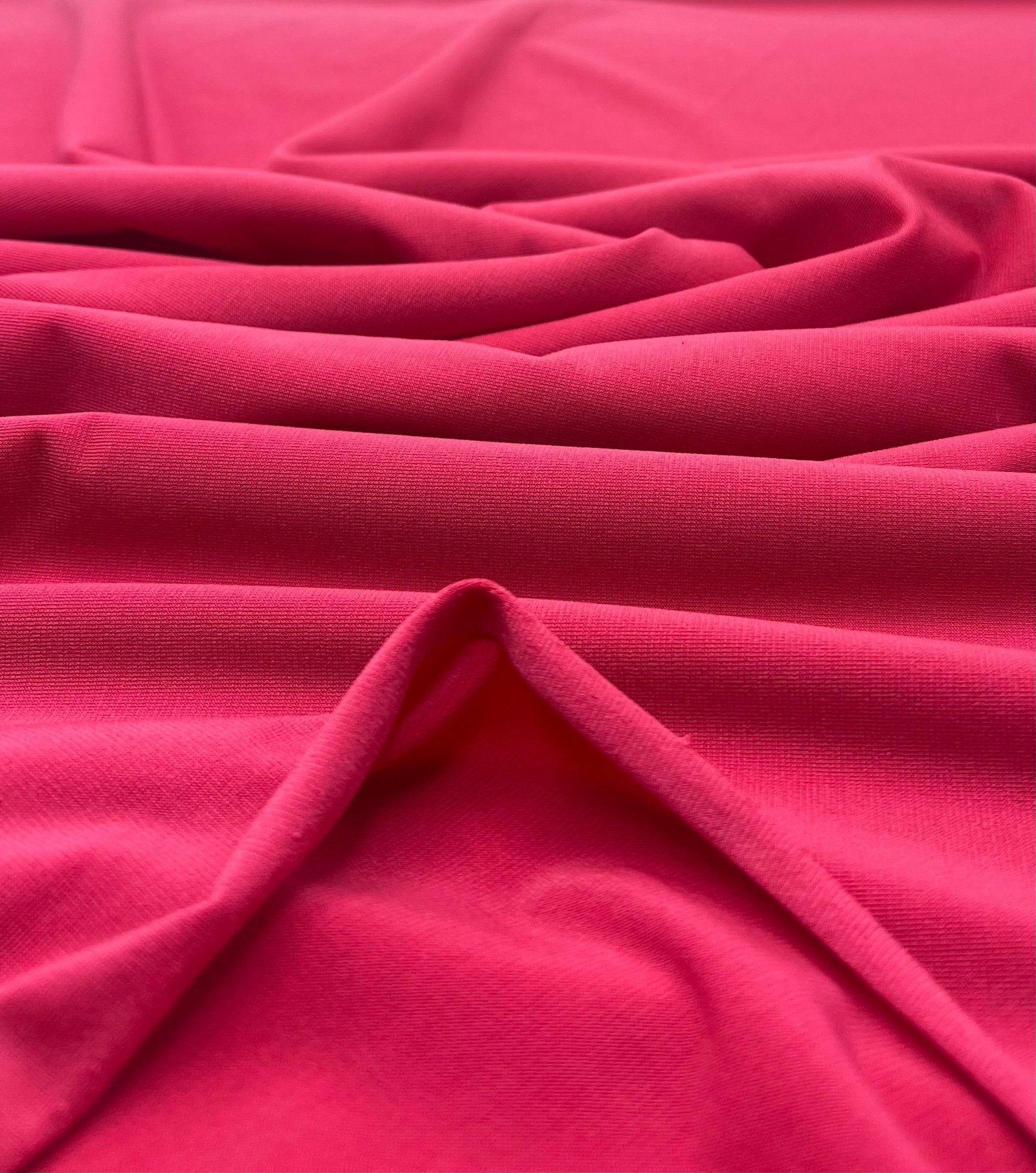 Plain Cerise Hot Pink ITY 4 Way Stretch Fabric - T9 Fabrics