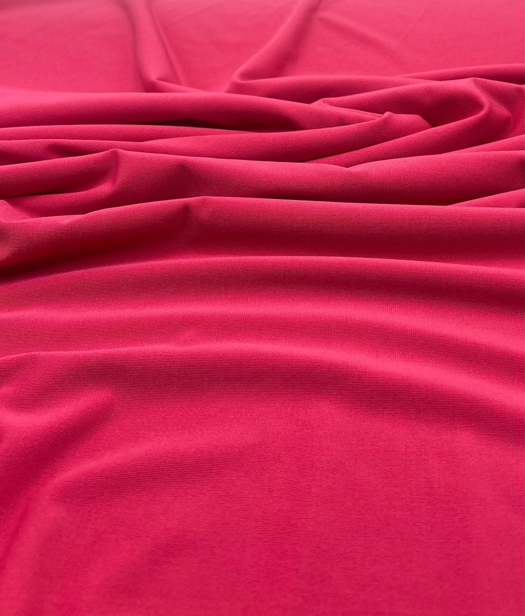 Plain Cerise Hot Pink ITY 4 Way Stretch Fabric - T9 Fabrics