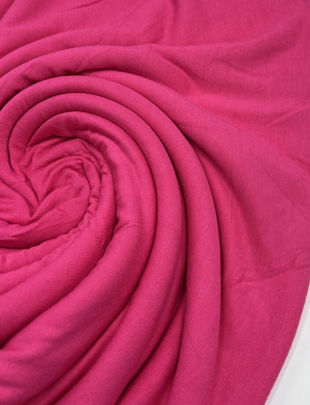 Plain Cerise Hot Pink Viscose Elastane Fabric 4 Way Stretch Jersey - T9 Fabrics