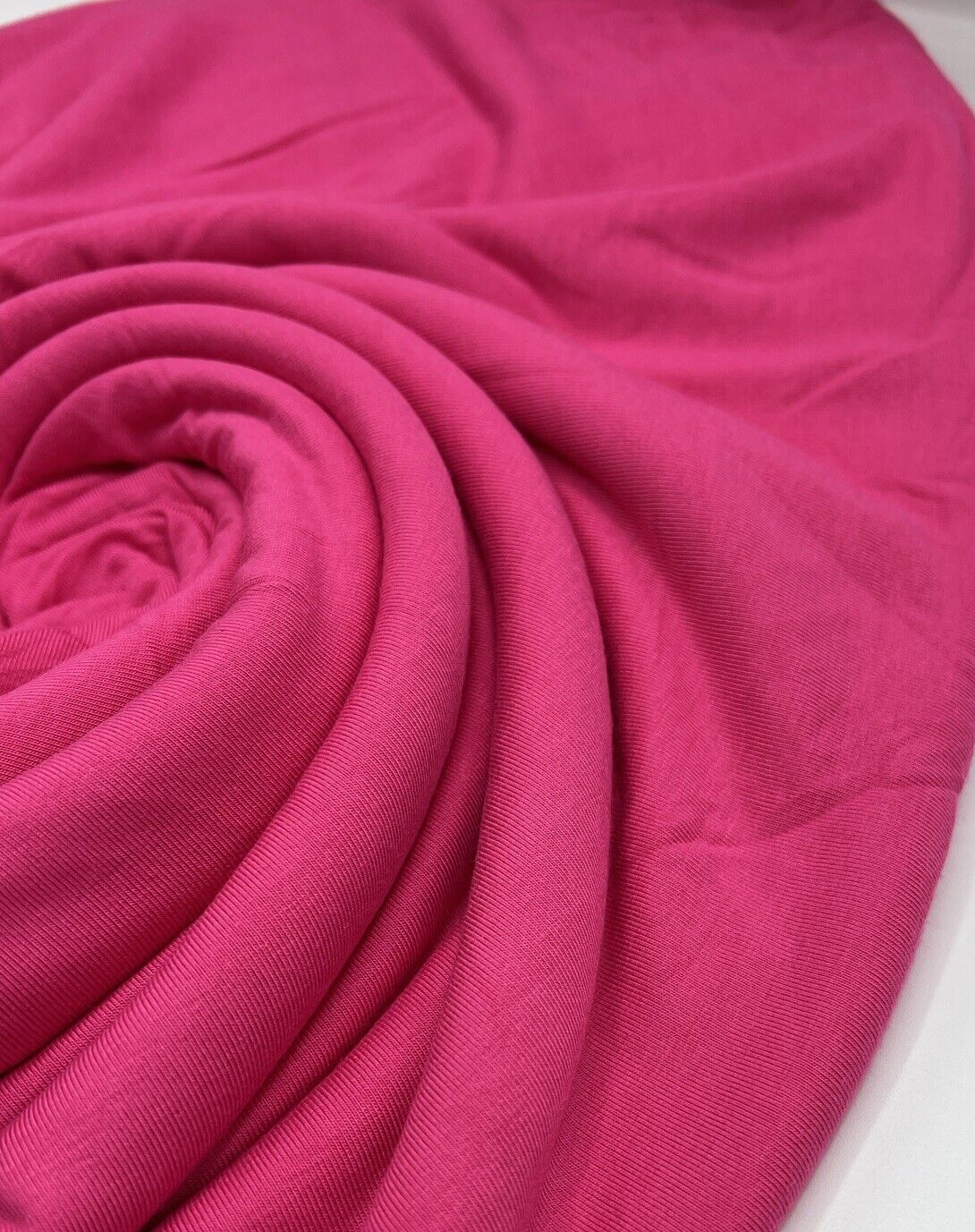 Plain Cerise Hot Pink Viscose Elastane Fabric 4 Way Stretch Jersey - T9 Fabrics