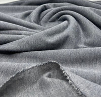 Plain Charcoal Grey Ponte 4 Way Stretch Fabric - T9 Fabrics