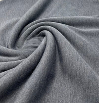Plain Charcoal Grey Ponte 4 Way Stretch Fabric - T9 Fabrics