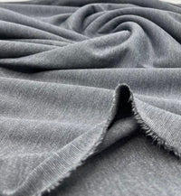 Plain Charcoal Grey Ponte 4 Way Stretch Fabric - T9 Fabrics
