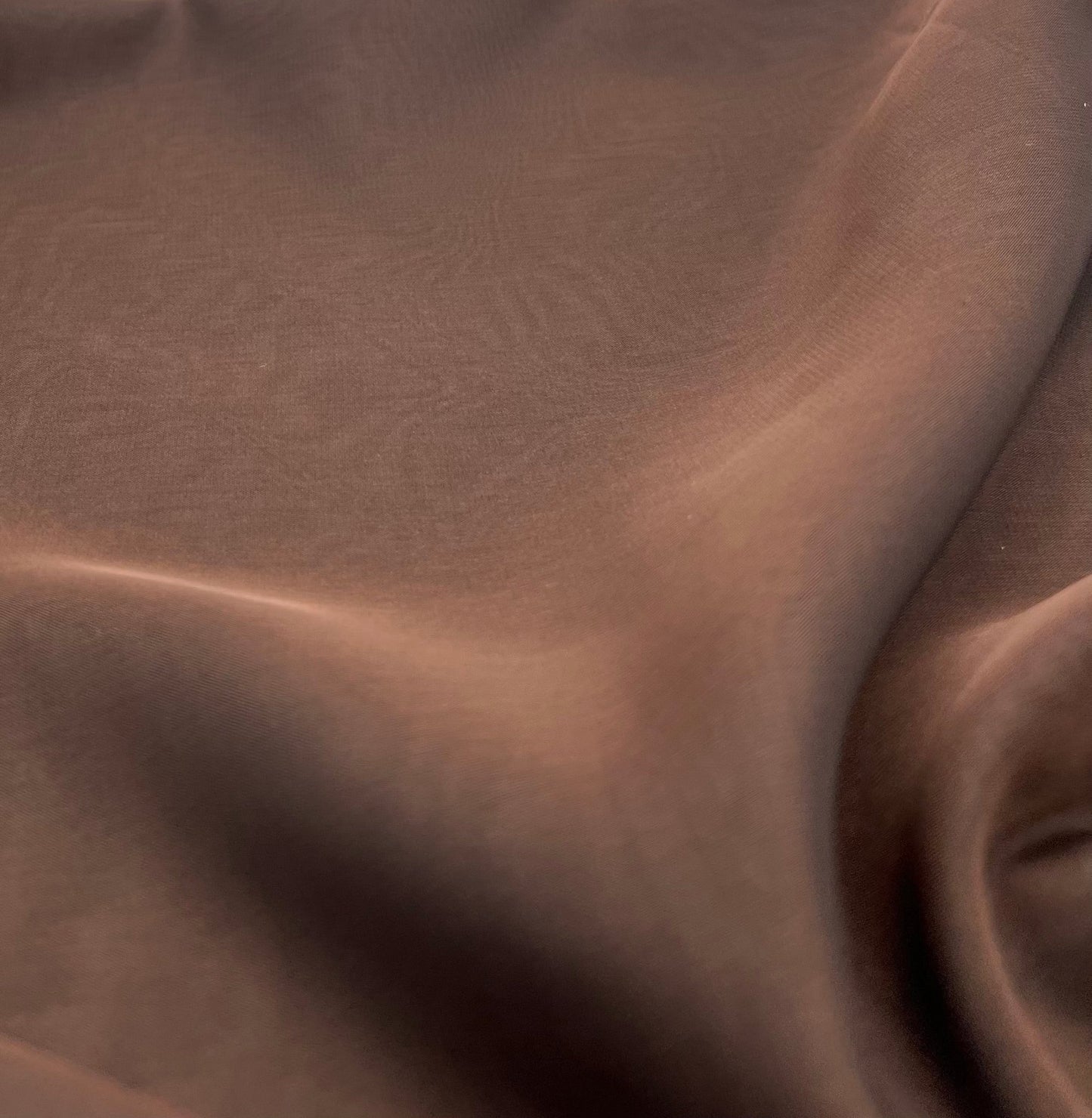 Plain Chocolate Brown Chiffon Sheer Dress Bridal Fabric - T9 Fabrics