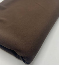 Plain Chocolate Brown Scuba Crepe Stretch Jersey Fabric 4 Way Stretch - T9 Fabrics