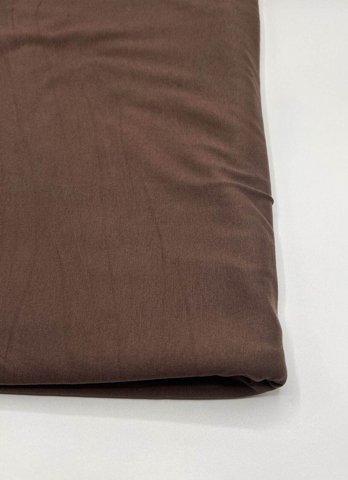 Plain Chocolate Viscose Elastane Fabric 4 Way Stretch Jersey - T9 Fabrics