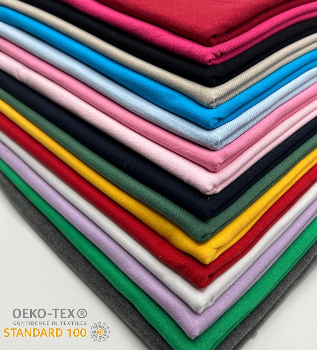 Plain Cotton Stretch Jersey 200 GSM 95/5 Lycra Jersey 4 Way Stretch - T9 Fabrics