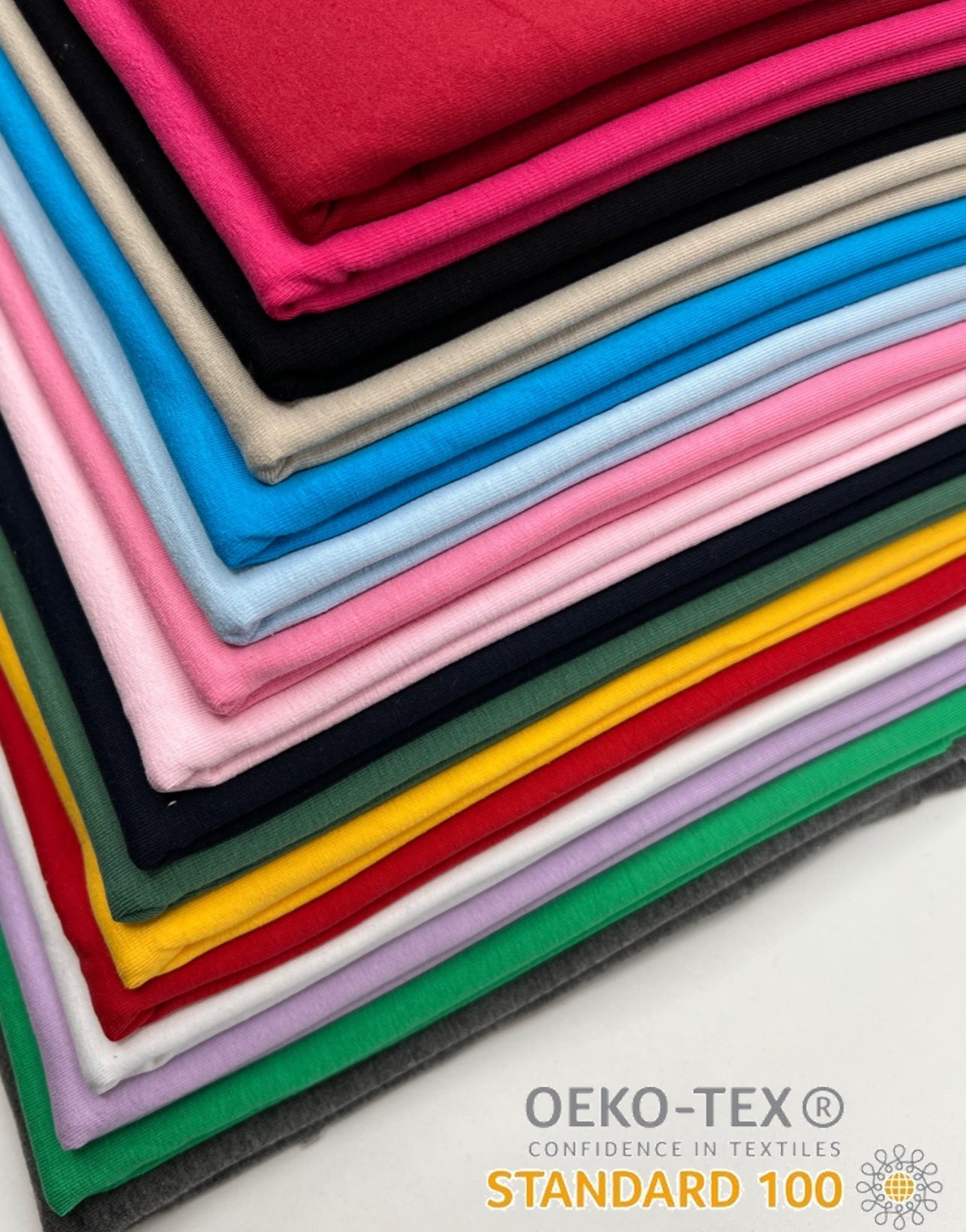 Plain Cotton Stretch Jersey 200 GSM 95/5 Lycra Jersey 4 Way Stretch - T9 Fabrics