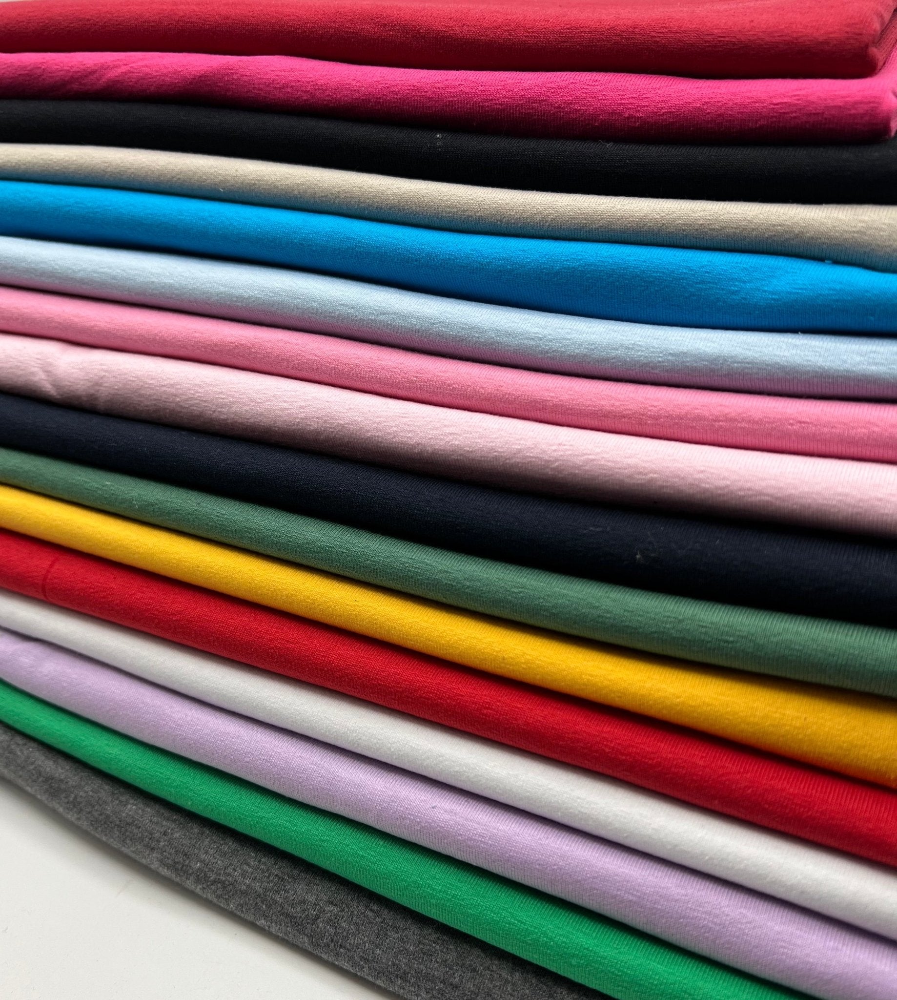 Plain Cotton Stretch Jersey 200 GSM 95/5 Lycra Jersey 4 Way Stretch - T9 Fabrics