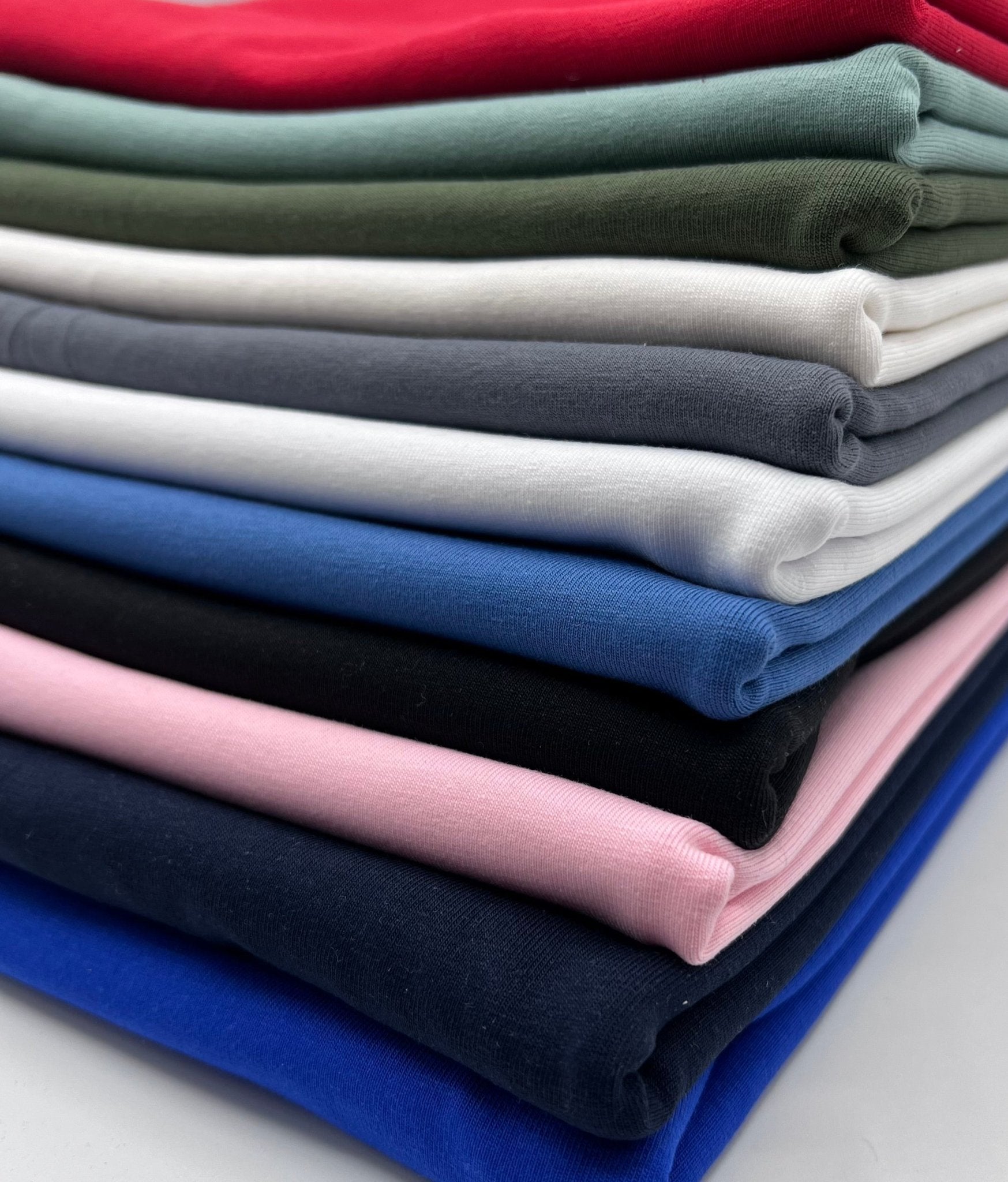 Plain Cotton Stretch Jersey 240 GSM 92/8 Lycra Jersey, 4 Way Stretch - T9 Fabrics