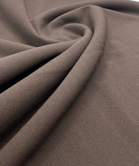 Plain Dark Brown Scuba Crepe Stretch Jersey Fabric 4 Way Stretch - T9 Fabrics