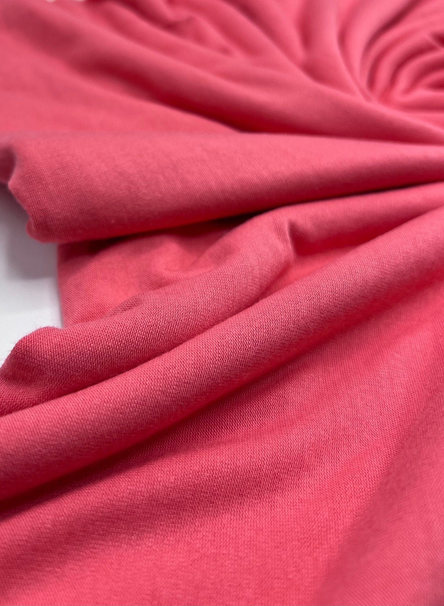 Plain Dark Coral Viscose Elastane Fabric 4 Way Stretch Jersey - T9 Fabrics