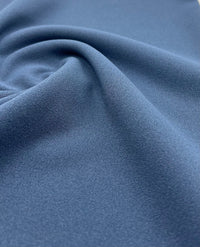 Plain Denim Blue Scuba Crepe Stretch Jersey Fabric 4 Way Stretch - T9 Fabrics