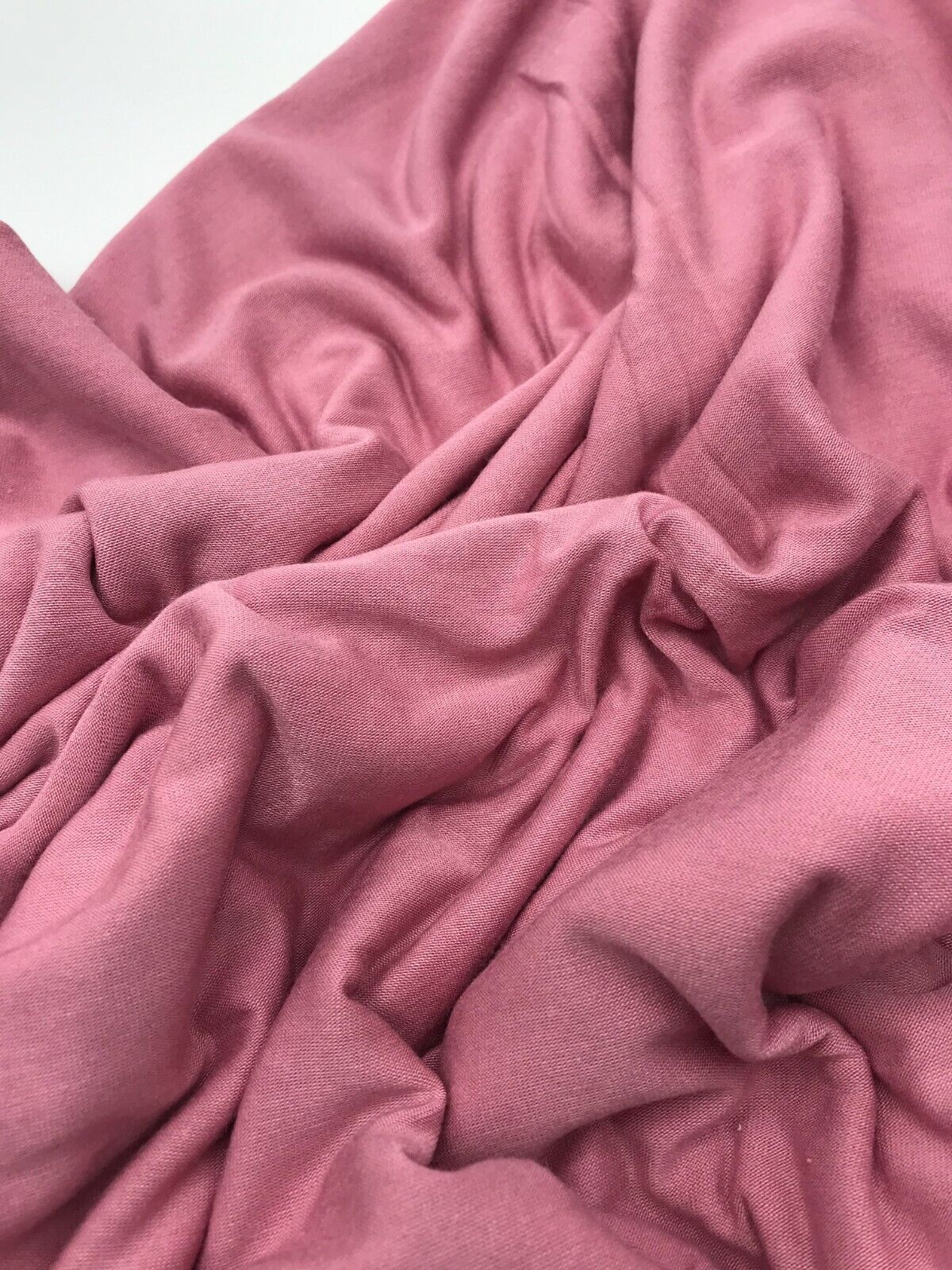 Plain Dusky Pink Viscose Elastane Fabric 4 Way Stretch Jersey - T9 Fabrics