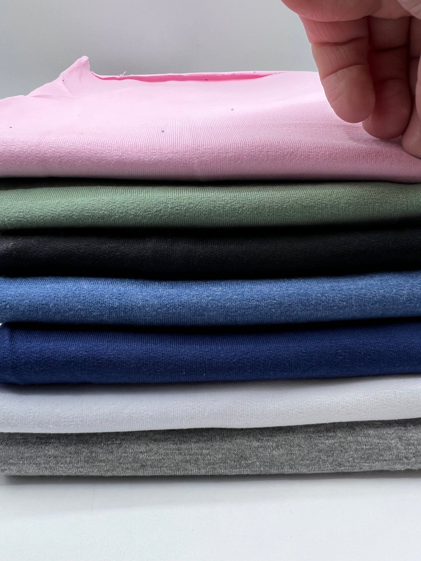 Plain French Terry Loopback Cotton Jersey 230 GSM 95/5 Lycra 4 Way Stretch - T9 Fabrics