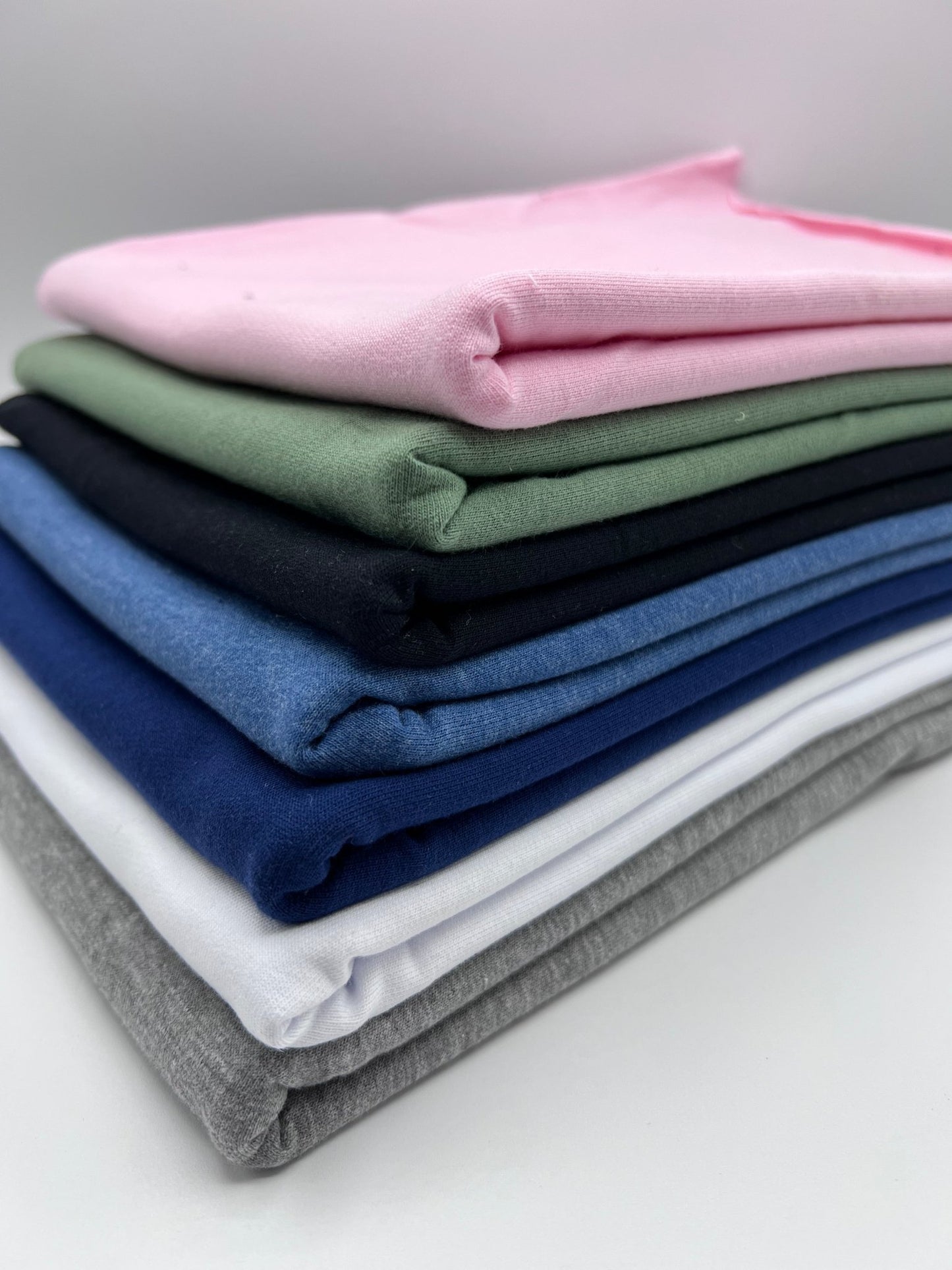 Plain French Terry Loopback Cotton Jersey 230 GSM 95/5 Lycra 4 Way Stretch - T9 Fabrics