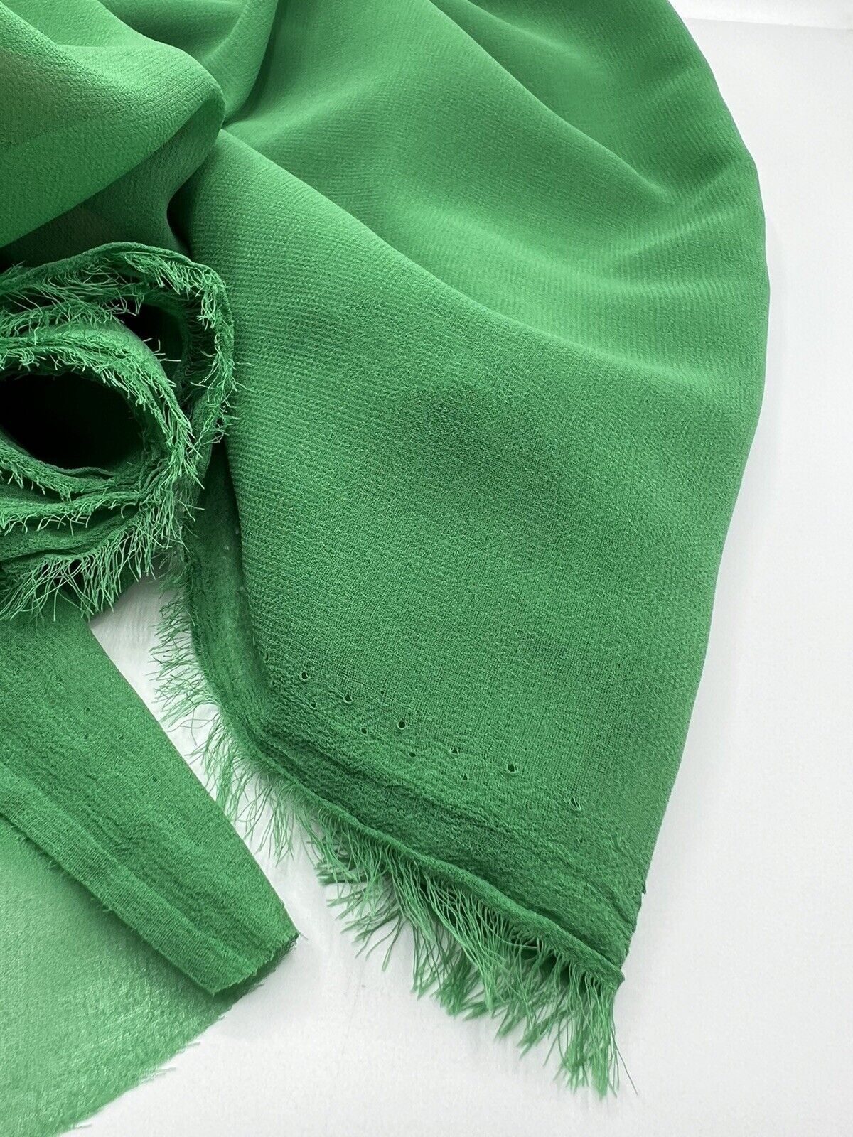 Plain Green Chiffon Fabric - T9 Fabrics