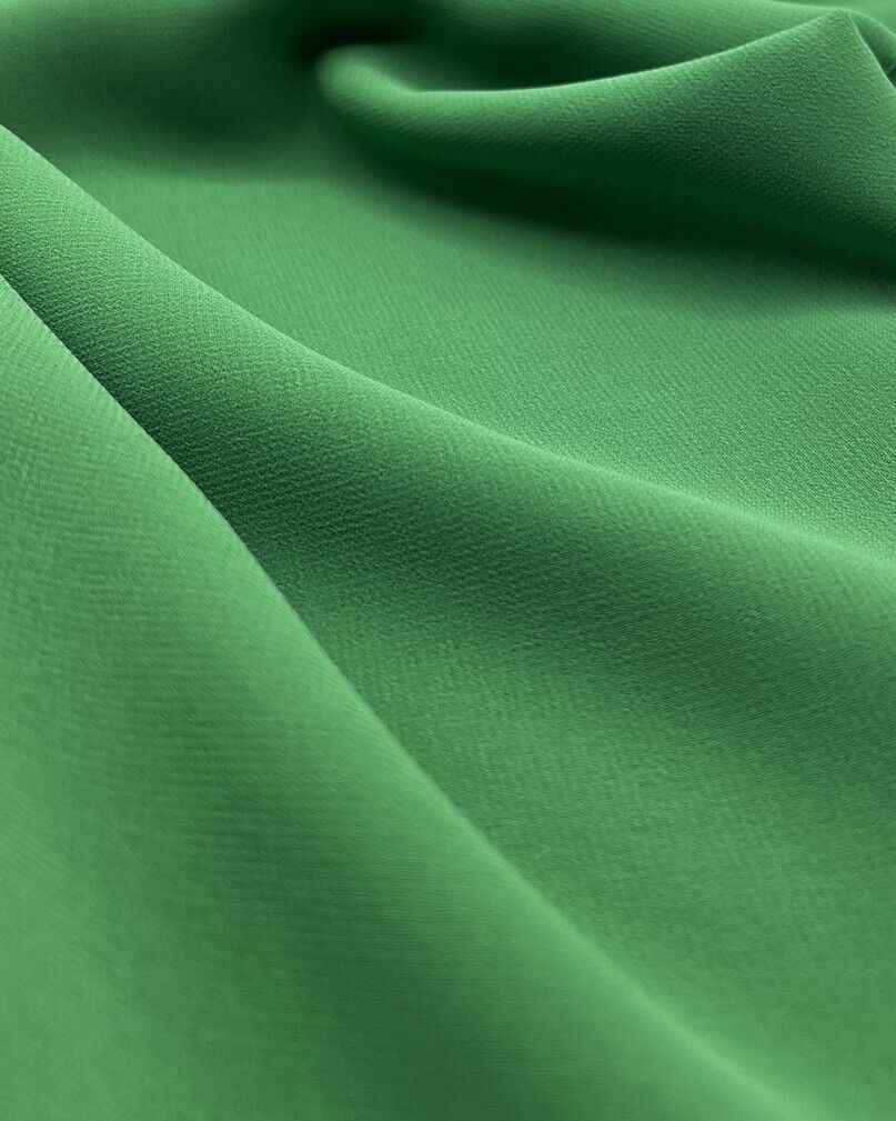 Plain Green Chiffon Fabric - T9 Fabrics