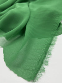 Plain Green Chiffon Fabric - T9 Fabrics