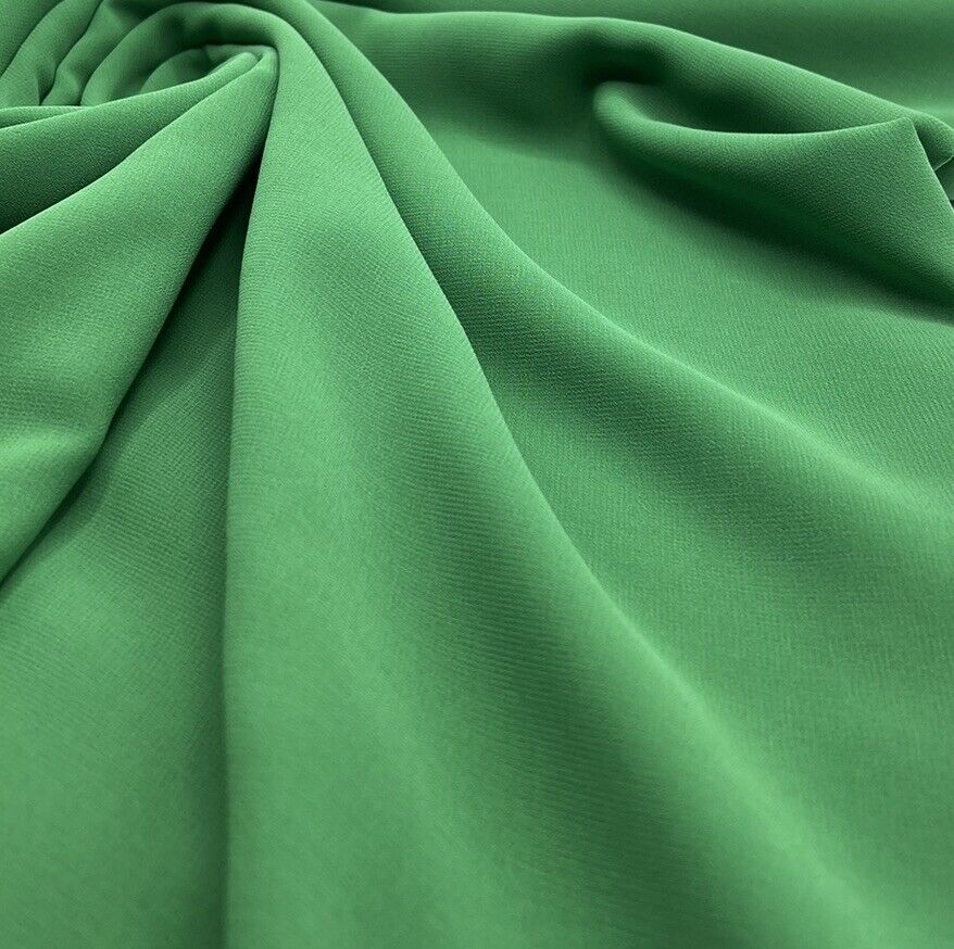 Plain Green Chiffon Fabric - T9 Fabrics