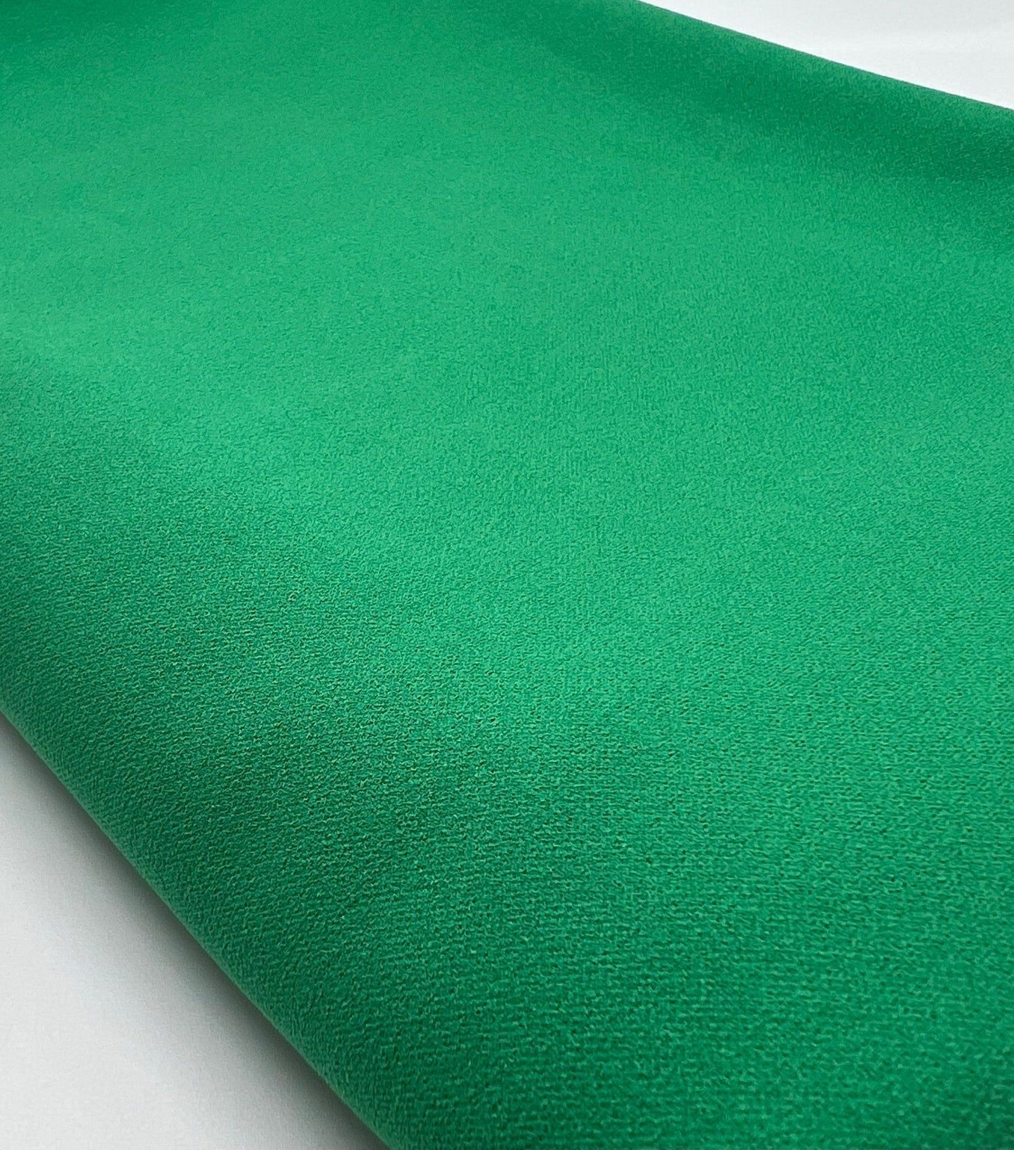 Plain Green Scuba Crepe Stretch Jersey Fabric 4 Way Stretch - T9 Fabrics
