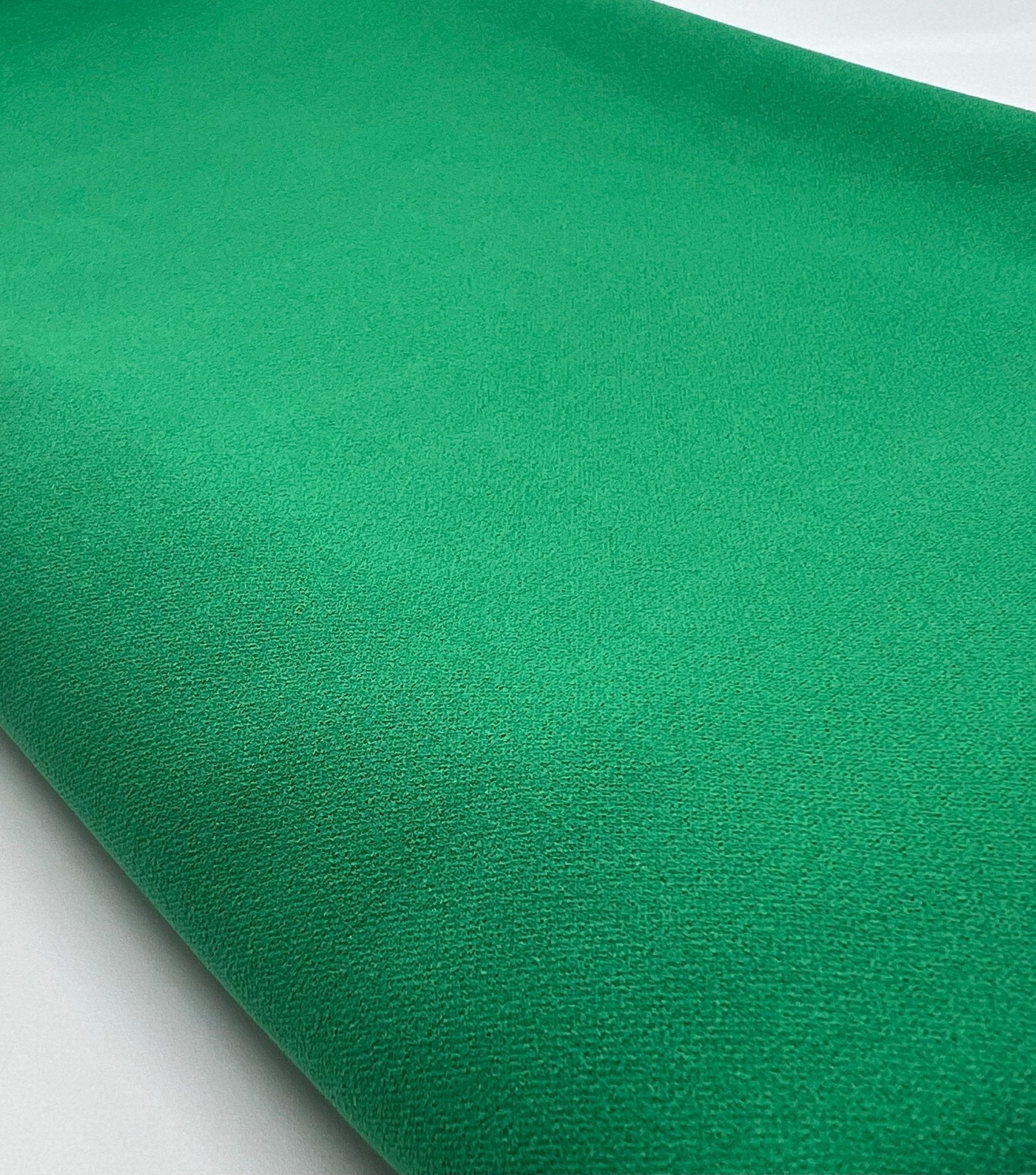 Plain Green Scuba Crepe Stretch Jersey Fabric 4 Way Stretch - T9 Fabrics