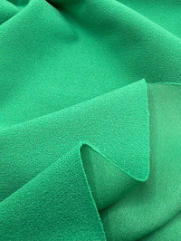 Plain Green Scuba Crepe Stretch Jersey Fabric 4 Way Stretch - T9 Fabrics