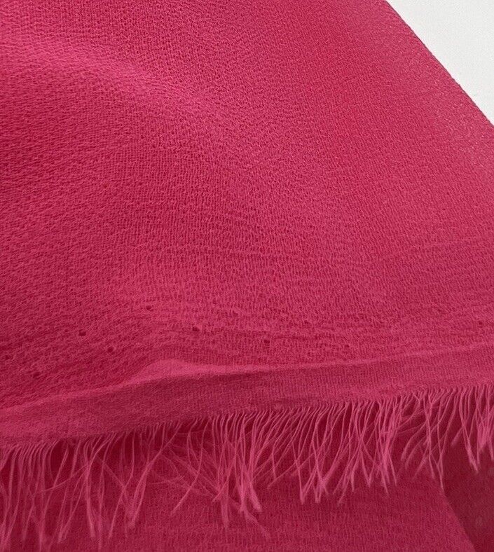 Plain Hot Pink Chiffon Fabric - T9 Fabrics