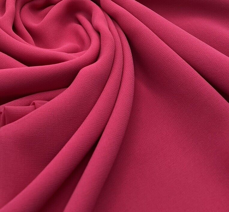 Plain Hot Pink Chiffon Fabric - T9 Fabrics