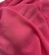 Plain Hot Pink Chiffon Fabric - T9 Fabrics