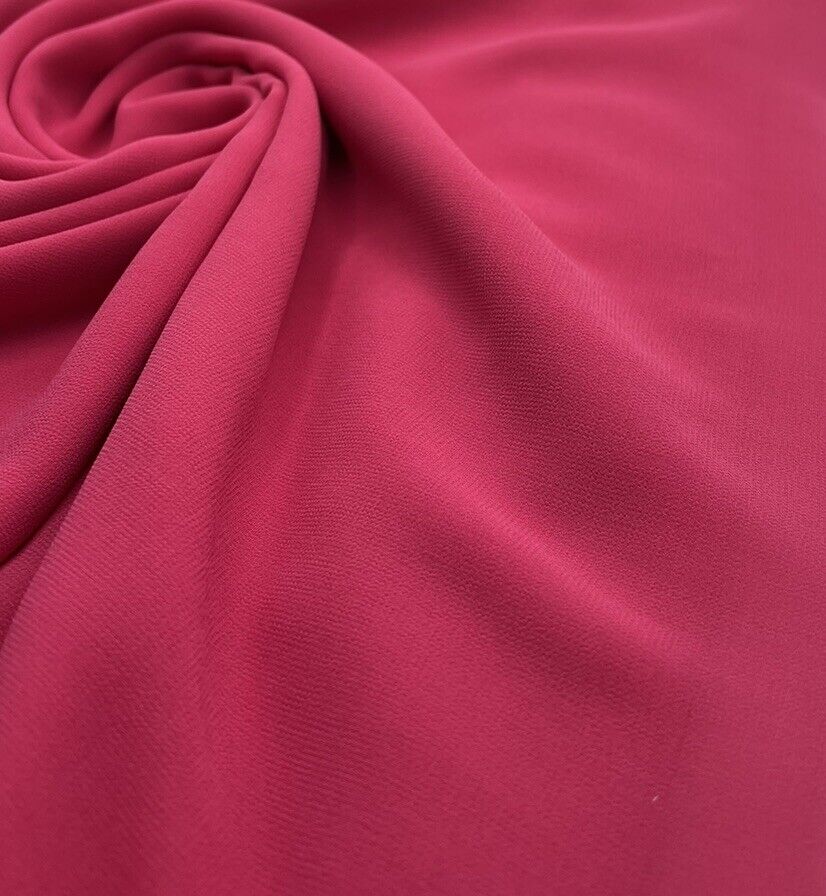 Plain Hot Pink Chiffon Fabric - T9 Fabrics